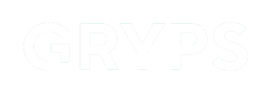 Das Grypps-Wort verschmilzt mit dem Hintergrund eines Webdesigns.